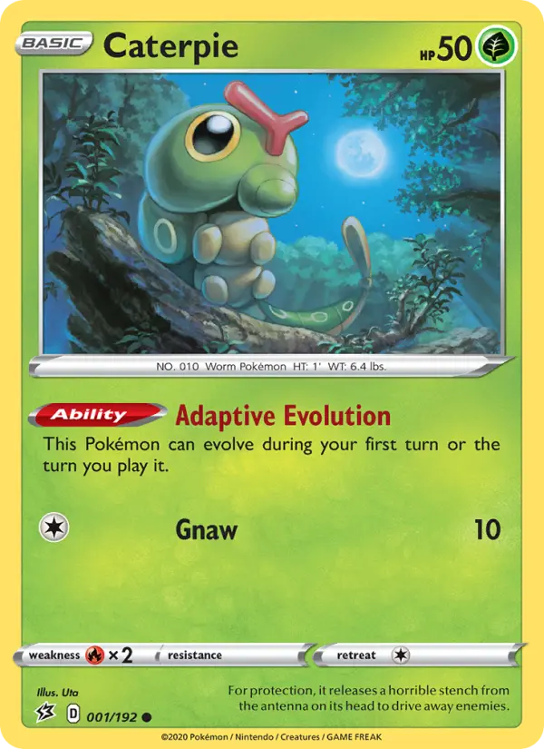 Caterpie, Pokémon card