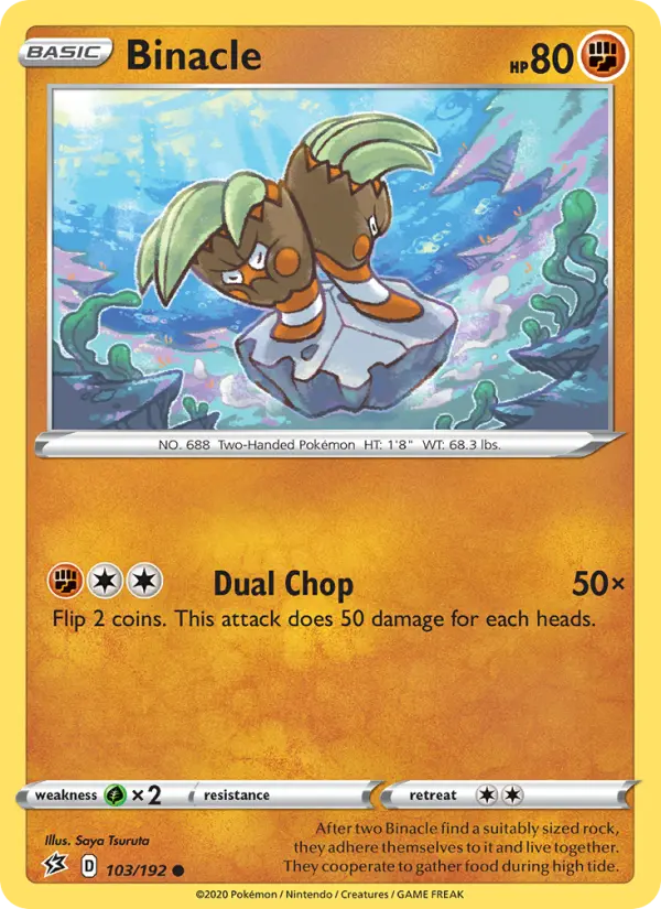 Binacle, Pokémon card