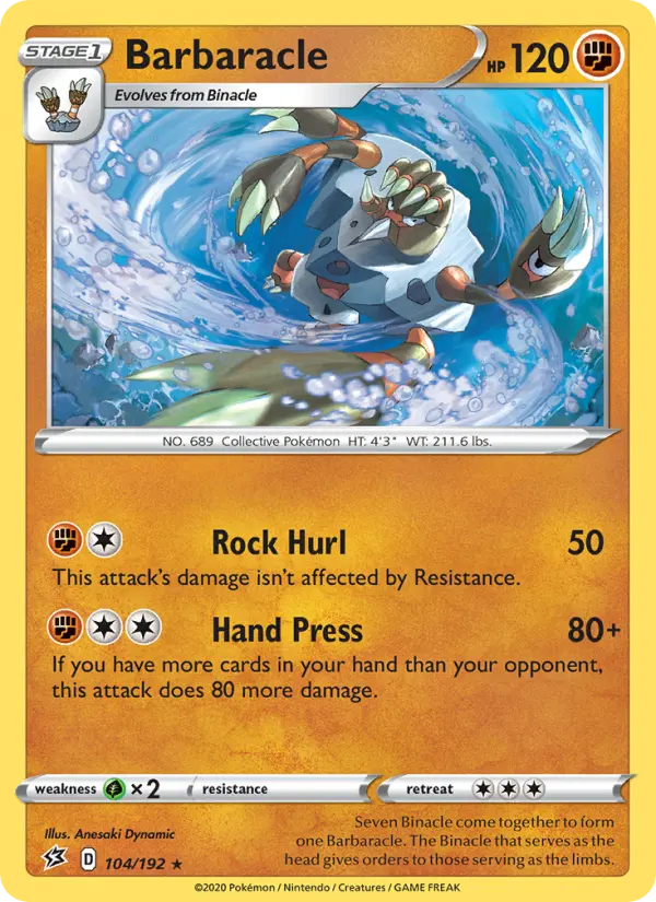 Barbaracle, Pokémon card