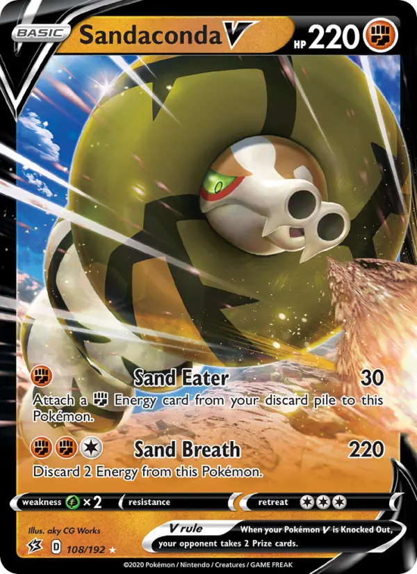 Sandaconda V, Pokémon card