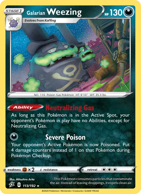Galarian Weezing, Pokémon card