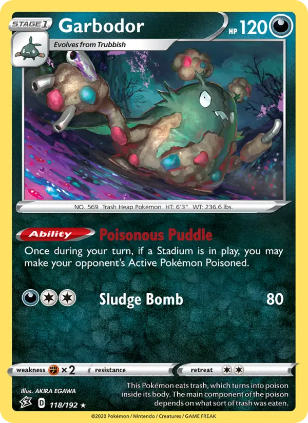 Garbodor, Pokémon card