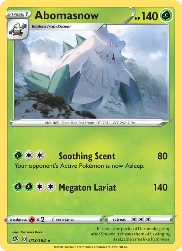 Abomasnow, Pokémon card