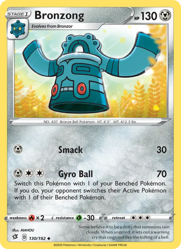 Bronzong, Pokémon card