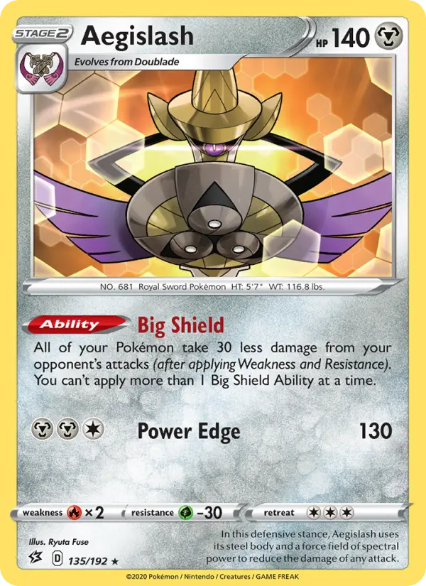 Aegislash, Pokémon card