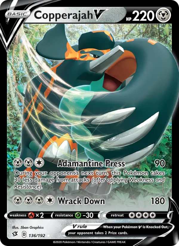 Copperajah V, Pokémon card