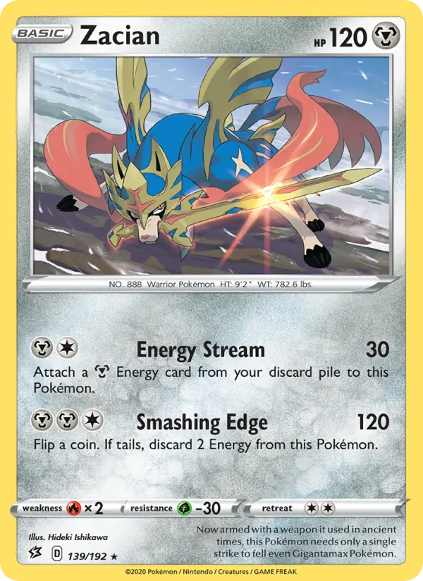 Zacian, Pokémon card