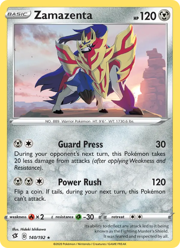 Zamazenta, Pokémon card