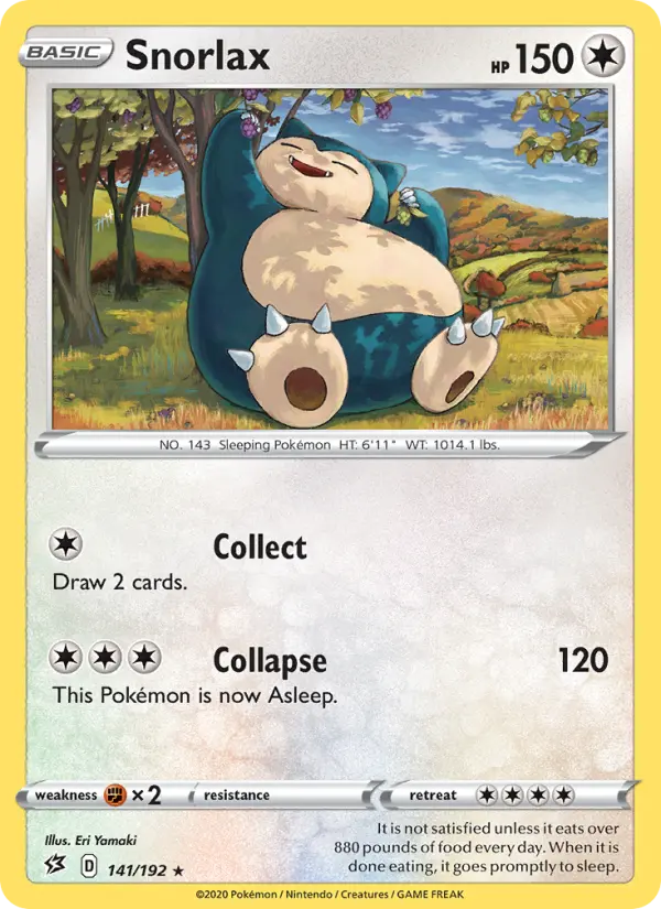 Snorlax, Pokémon card