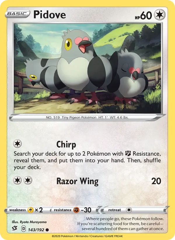 Pidove, Pokémon card