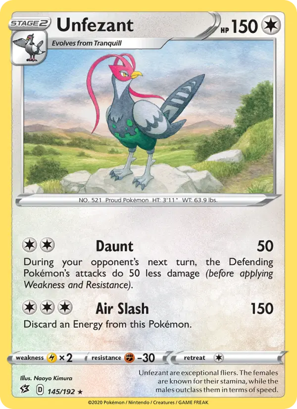 Unfezant, Pokémon card