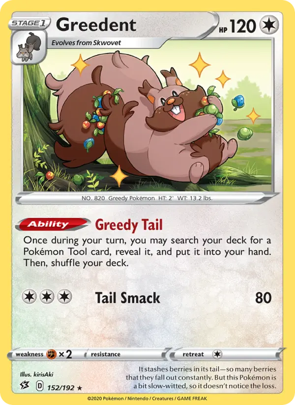 Greedent, Pokémon card