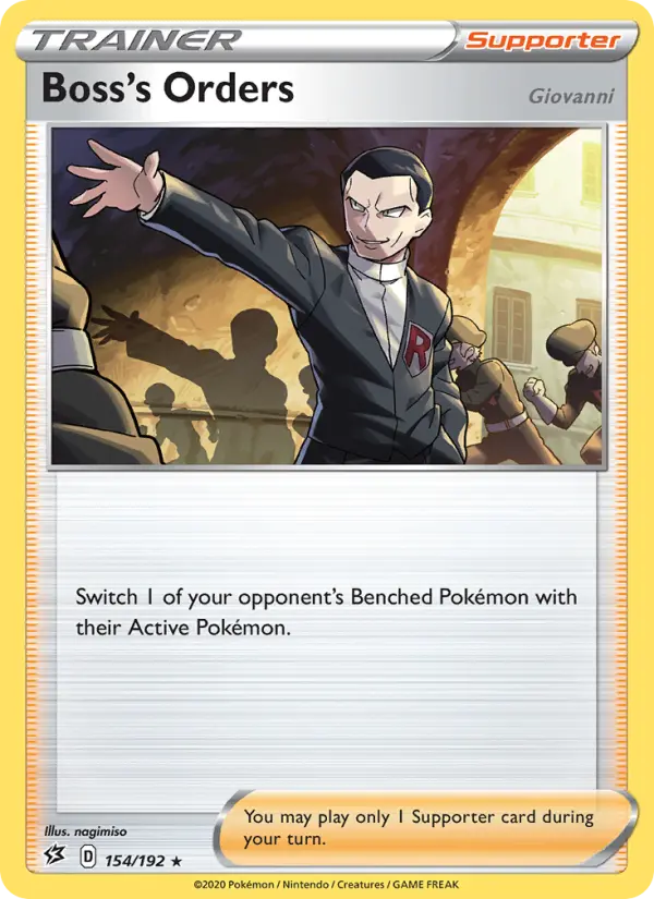 Boss's Orders (Giovanni), Pokémon card