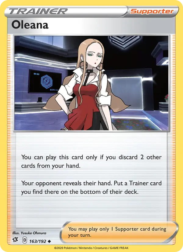 Oleana, Pokémon card