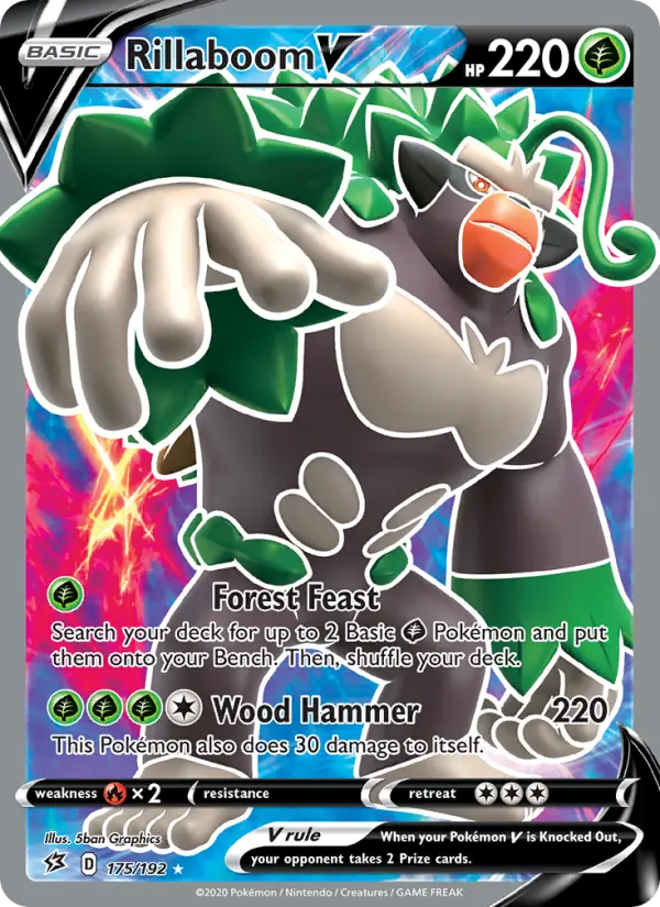 Rillaboom V, Pokémon card