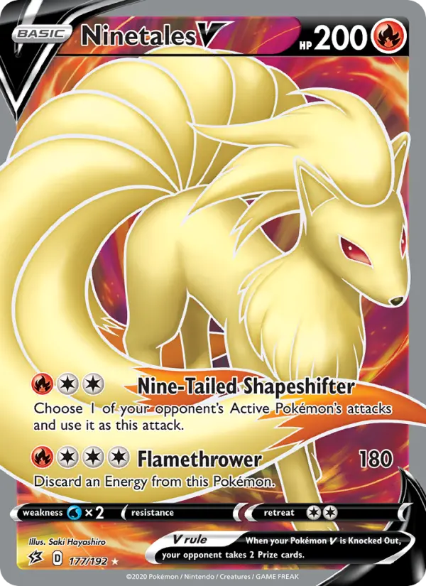 Ninetales V, Pokémon card