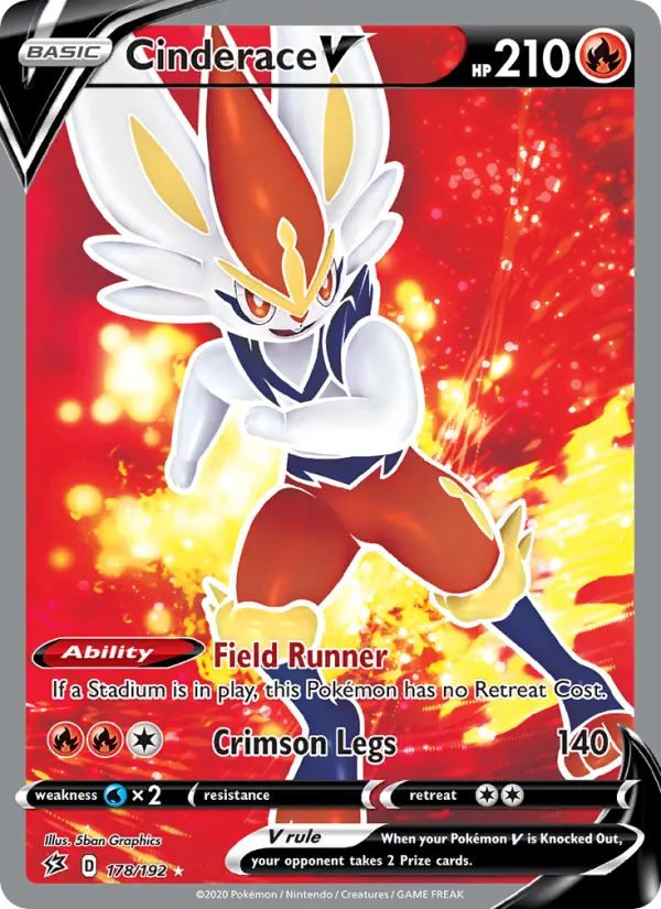Cinderace V, Pokémon card