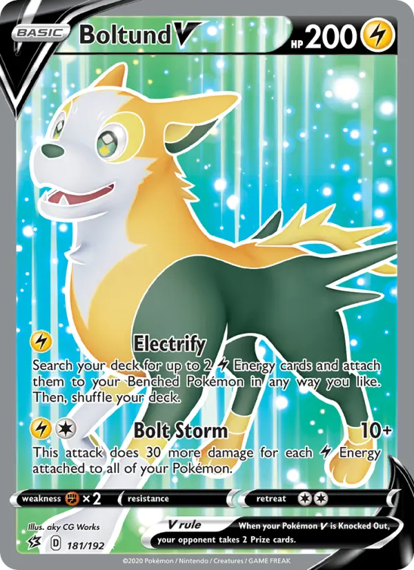Boltund V, Pokémon card
