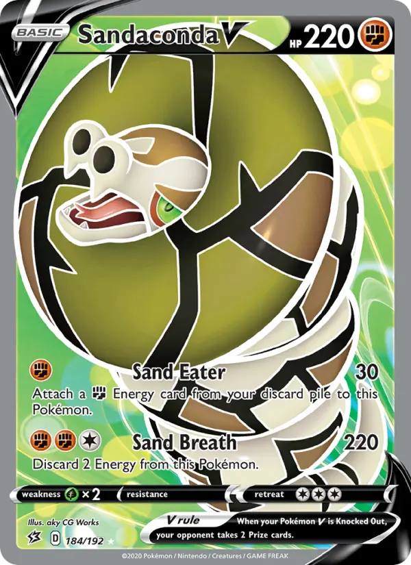 Sandaconda V, Pokémon card