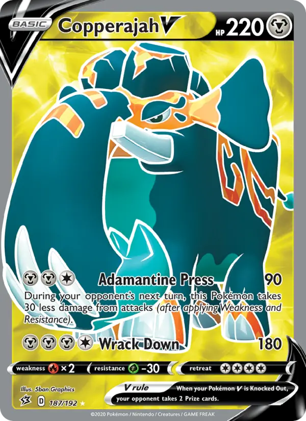Copperajah V, Pokémon card