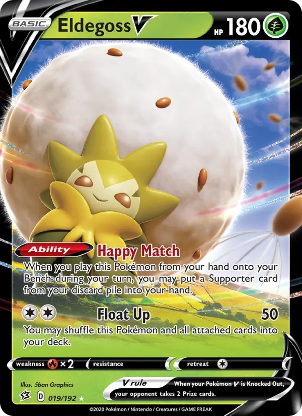 Eldegoss V, Pokémon card