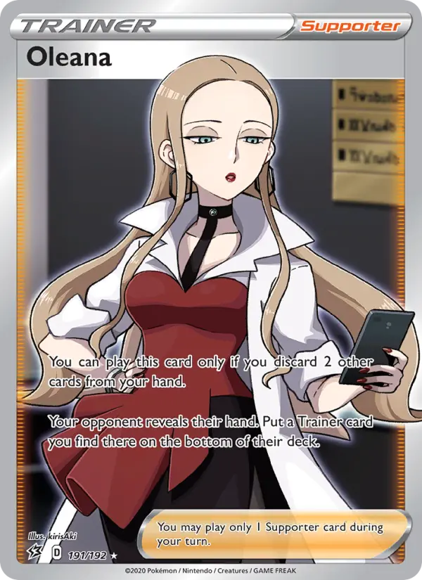 Oleana, Pokémon card
