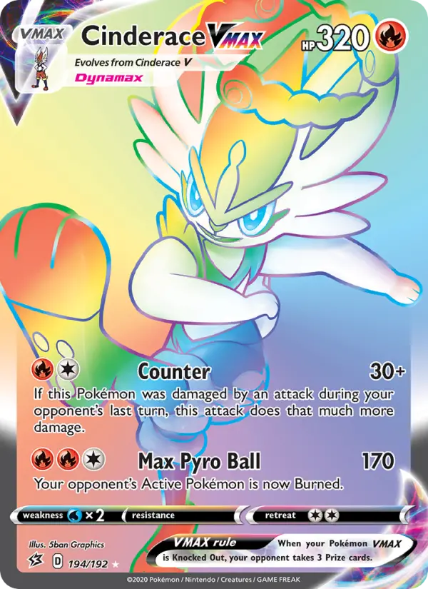 Cinderace VMAX, Pokémon card