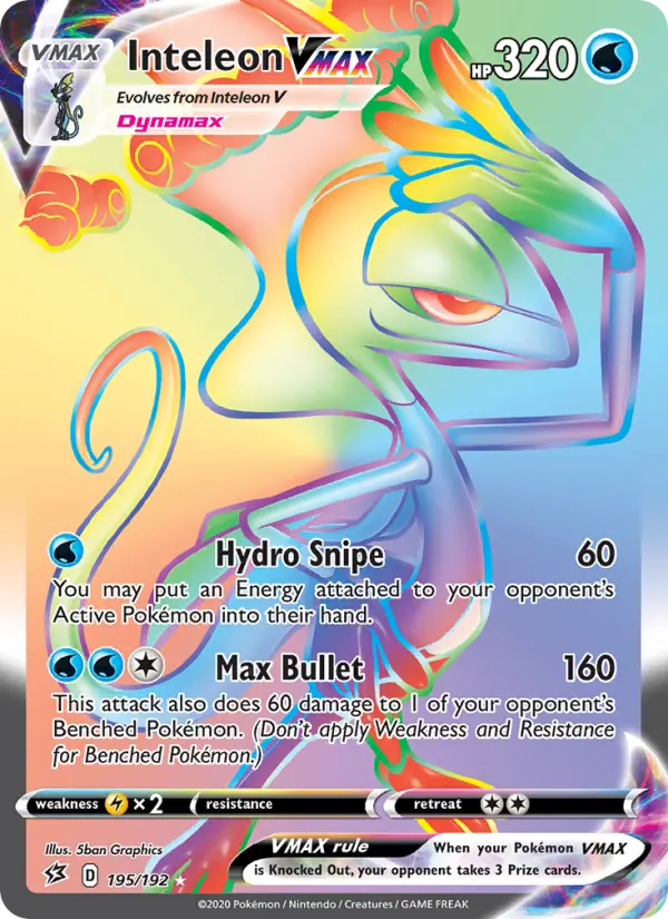 Inteleon VMAX, Pokémon card