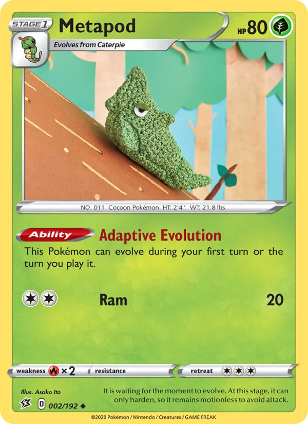 Metapod, Pokémon card