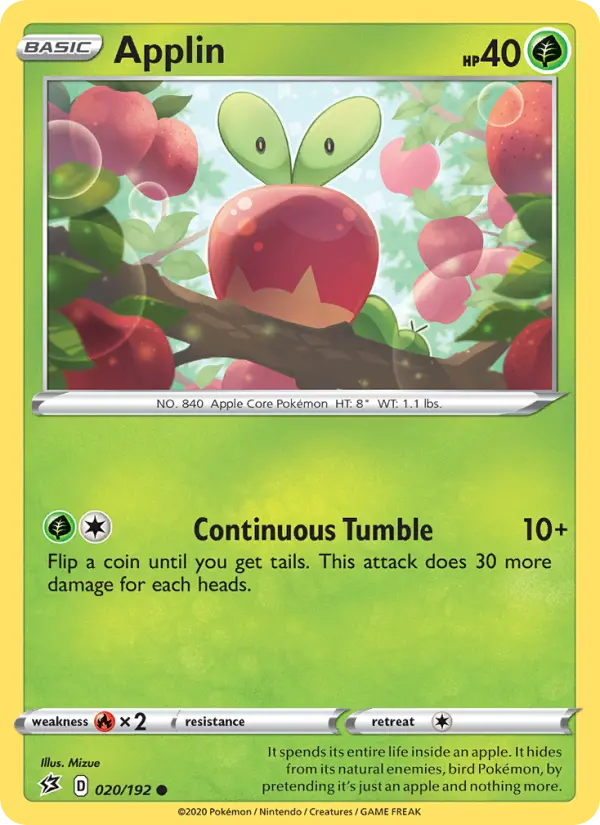 Applin, Pokémon card