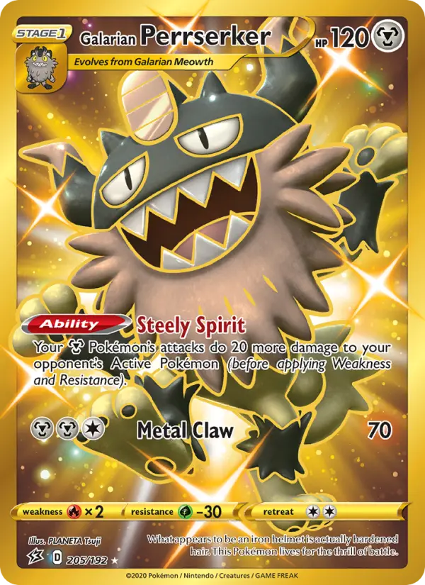 Galarian Perrserker, Pokémon card