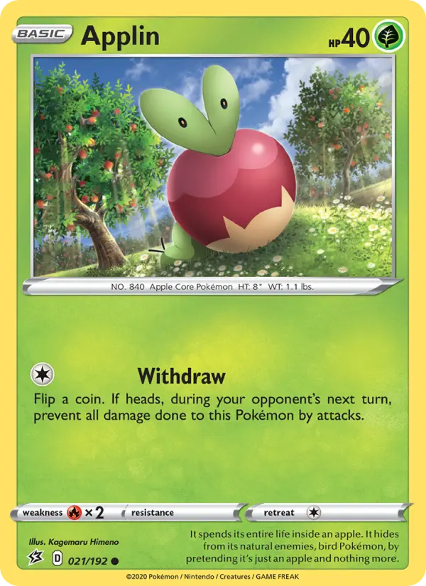 Applin, Pokémon card