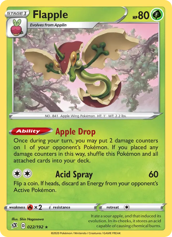 Flapple, Pokémon card
