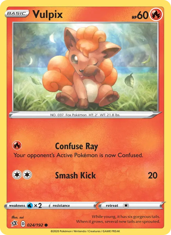 Vulpix, Pokémon card