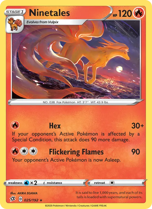 Ninetales, Pokémon card