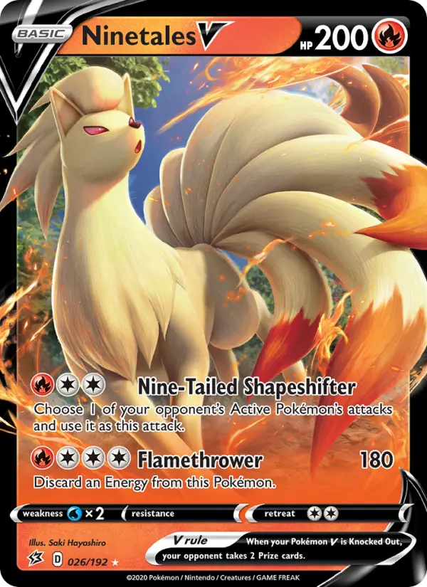 Ninetales V, Pokémon card