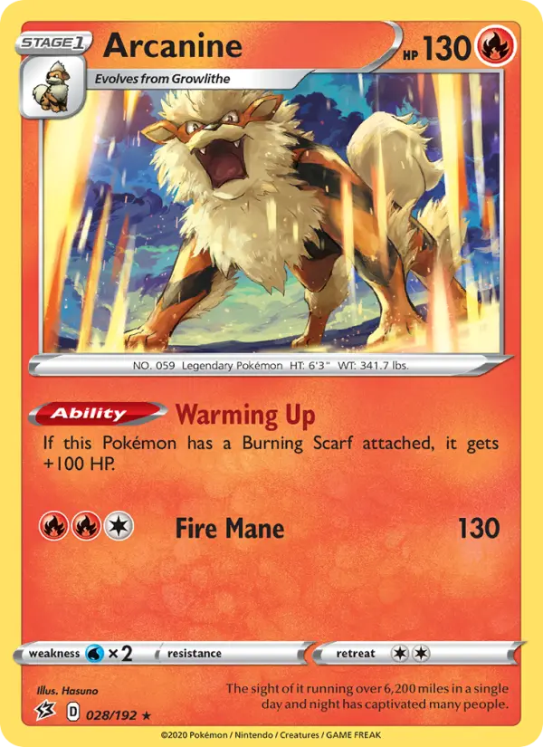 Arcanine, Pokémon card