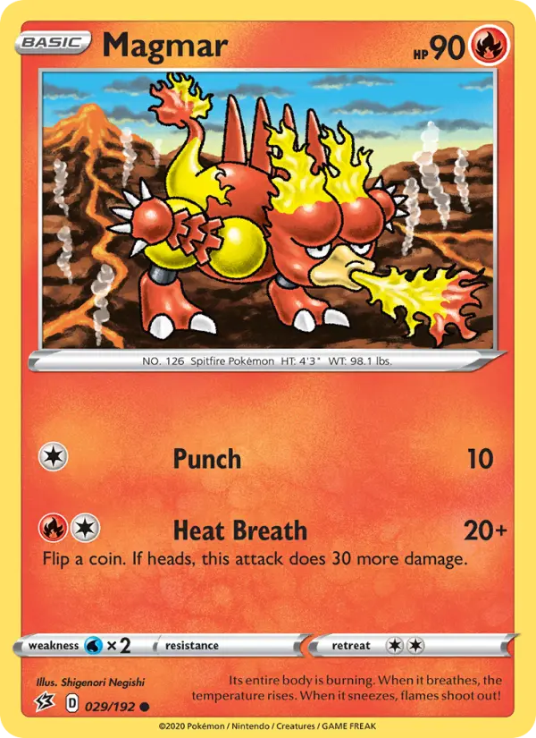 Magmar, Pokémon card