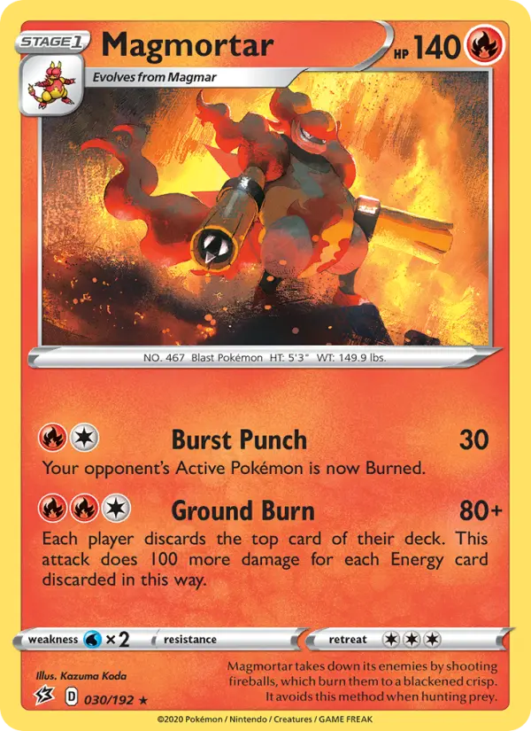 Magmortar, Pokémon card