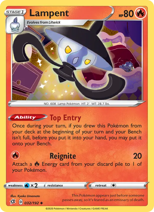 Lampent, Pokémon card