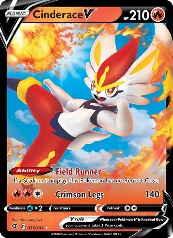Cinderace V, Pokémon card