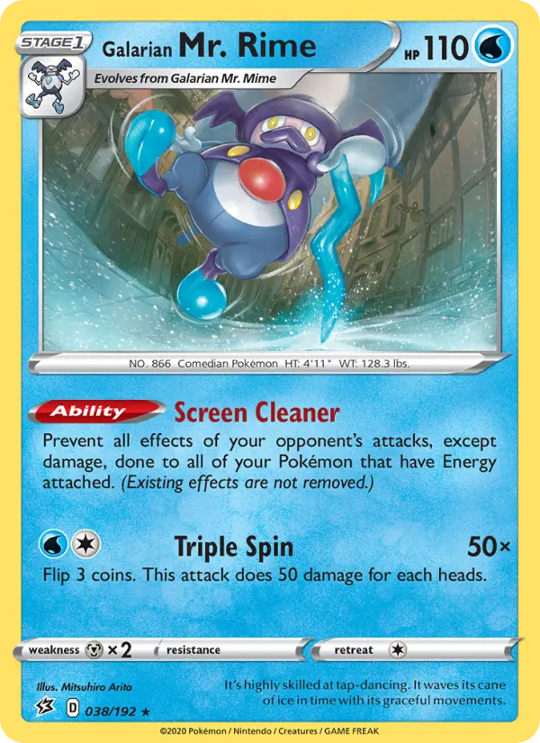 Galarian Mr. Rime, Pokémon card