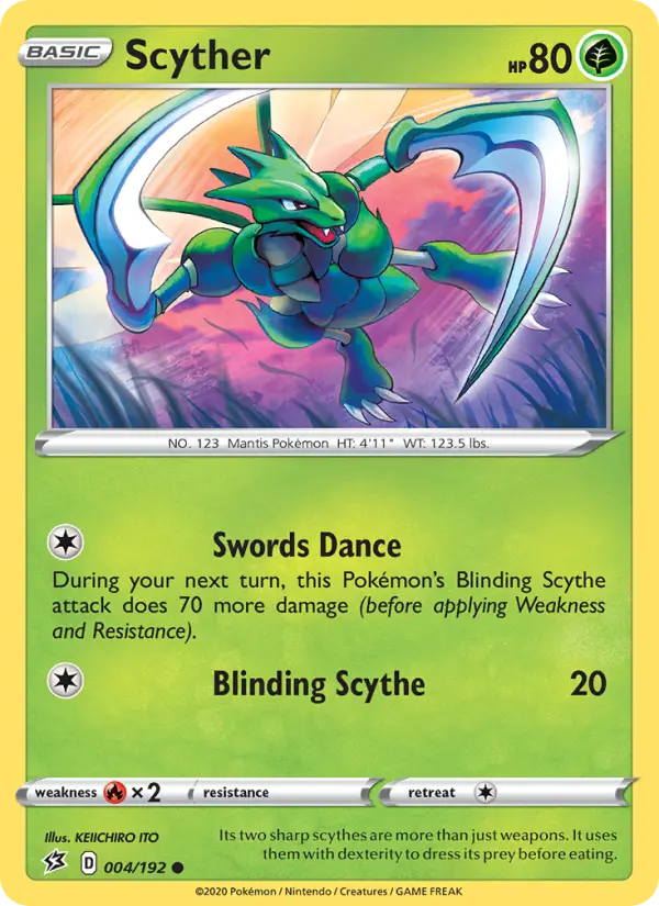 Scyther, Pokémon card
