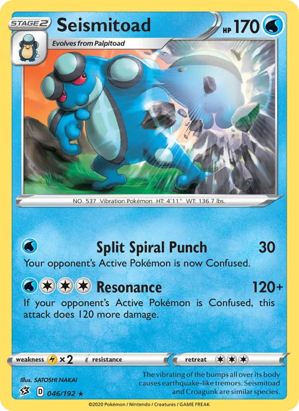Seismitoad, Pokémon card