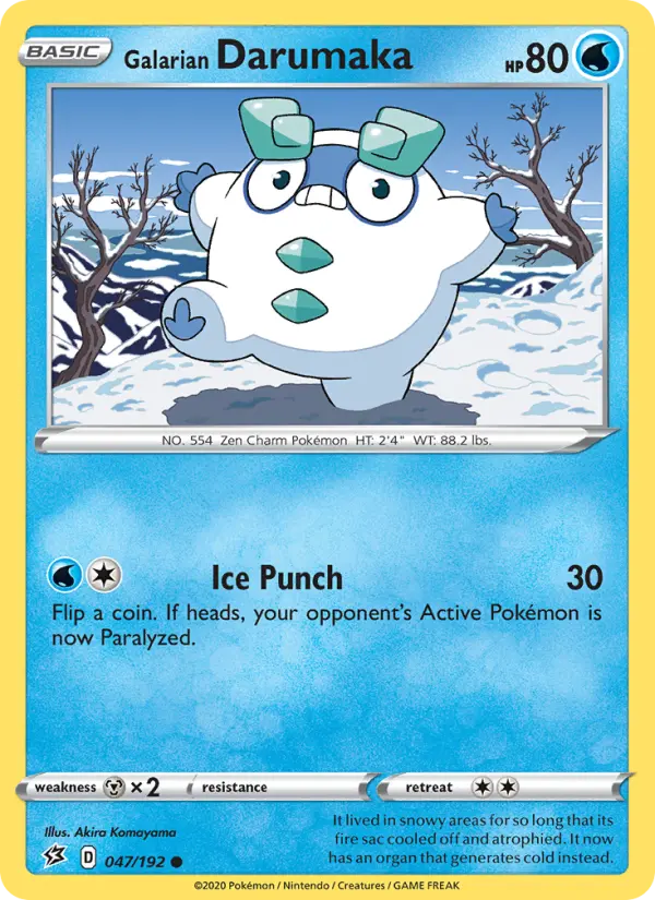 Galarian Darumaka, Pokémon card
