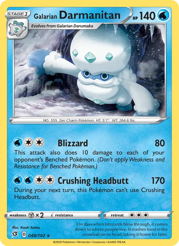 Galarian Darmanitan, Pokémon card