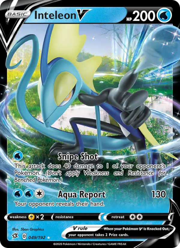 Inteleon V, Pokémon card