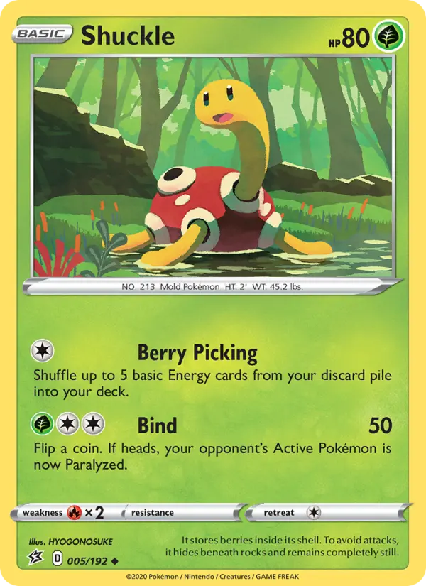Shuckle, Pokémon card