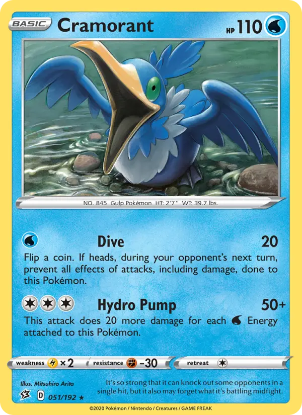 Cramorant, Pokémon card