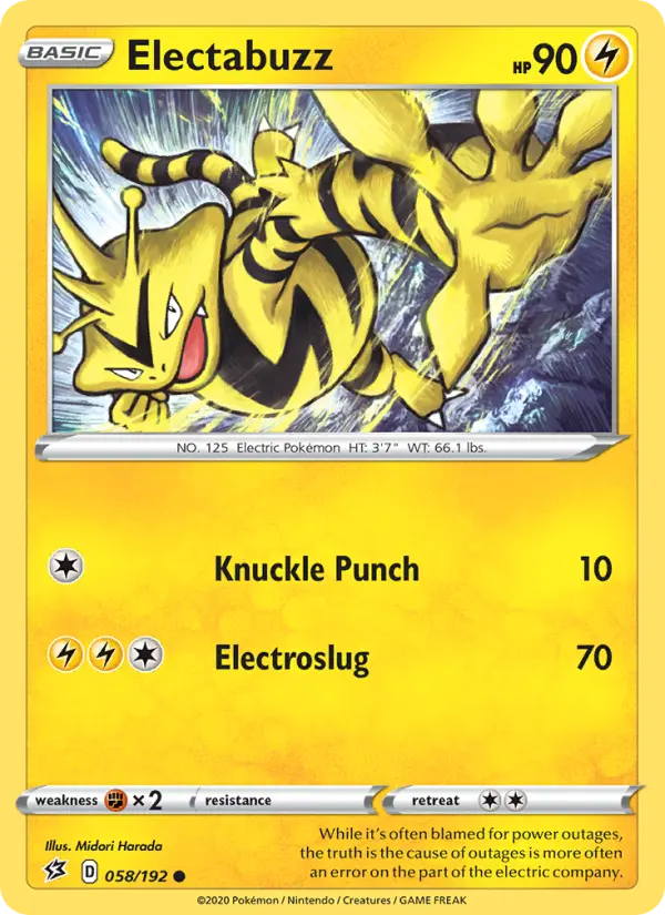 Electabuzz, Pokémon card